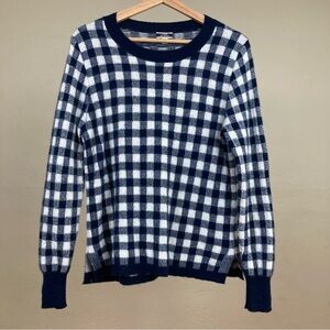 J.Crew Cashmere Crewneck Sweater in Gingham